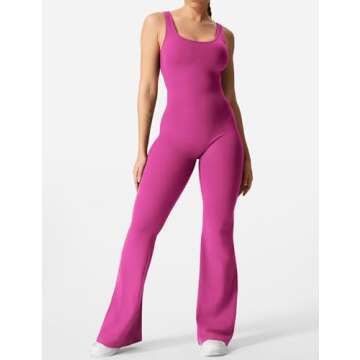 YEOREO Flare Jumpsuit for Women - Backless Gym Styles