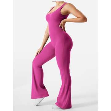 YEOREO Flare Jumpsuit for Women - Backless Gym Styles