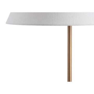 JONATHAN Y JYL3065A Miami 29" Minimalist Resin/Metal LED Table Lamp Modern Contemporary Bedside Desk Nightstand Lamp for Bedroom Living Room Office College Bookcase LED Bulb Included, Gold/White