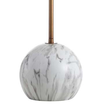 JONATHAN Y JYL3065A Miami 29" Minimalist Resin/Metal LED Table Lamp Modern Contemporary Bedside Desk Nightstand Lamp for Bedroom Living Room Office College Bookcase LED Bulb Included, Gold/White