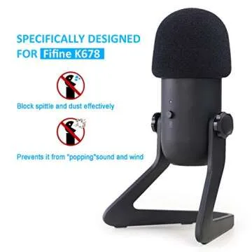 K678 Pop Filter Foam Windscreen for FIFINE K678 Mic - Optimal Audio Quality