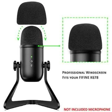 K678 Foam Windscreen for FIFINE USB Microphone - Blocks Plosives