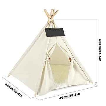 Cozy Pet Teepee for Dogs and Cats - Customizable Comfort