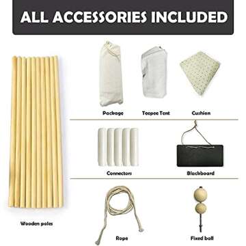 Pet Teepee Dog & Cat Bed - Dog Tents & Pet Houses with Cushion & Blackboard, Chalk