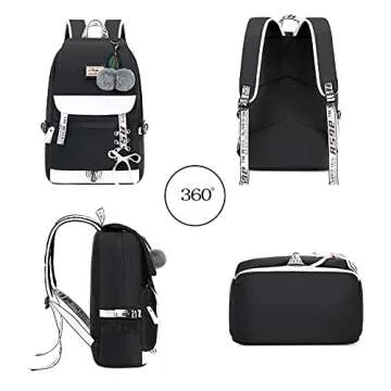 Asge Stylish School Backpack for Girls - Durable & Trendy