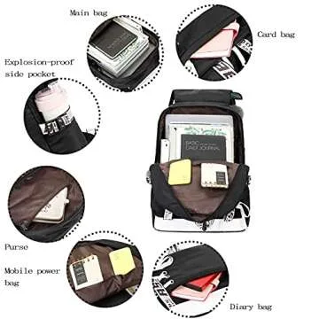 Asge Stylish School Backpack for Girls - Durable & Trendy