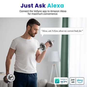 Etekcity Scales for Body Weight, Bathroom Digital Weight Scale Fat, Smart Bluetooth BMI, and Loss, Sync 13 Data with Other Fitness Apps, Black, 11x11 Inch