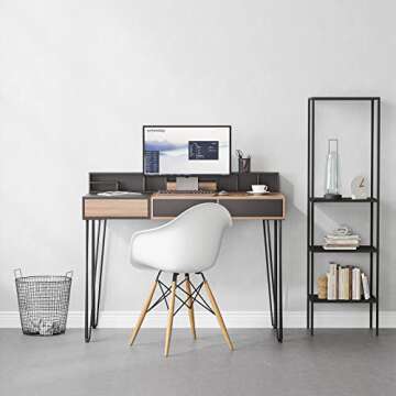 SMARTSTANDARD 28 Inch Hairpin Table Legs, 3 Steel Rods 1/2 Inch Pipe Diameter, 800lbs Load Capacity, Mid-Century Style for Coffee Table, Side Table, Night Stand (Black, 4PCS)