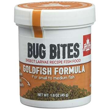 Fluval Bug Bites Goldfish Fish Food, Granules for Small to Medium Sized Fish, 1.6 oz., A6583