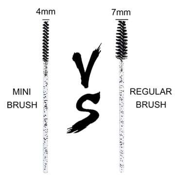 200pcs Disposable Skinny Mascara Wands - Mini Crystal Eyelash Brushes for Lashes