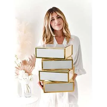 Bridesmaid Proposal Box Set of 3 | DIY Gold Edge Gift