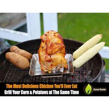 Cave Tools BBQ Roasting Rack - Beer Can Chicken Holder