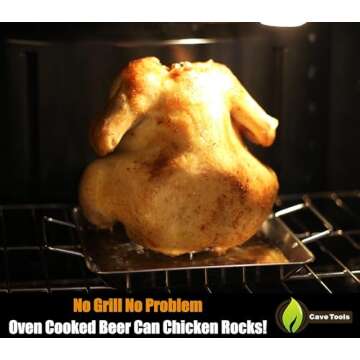 Cave Tools BBQ Roasting Rack - Beer Can Chicken Holder