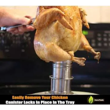 Cave Tools BBQ Roasting Rack - Beer Can Chicken Holder