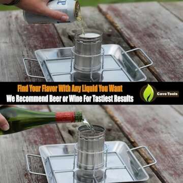 Cave Tools BBQ Roasting Rack - Beer Can Chicken Holder