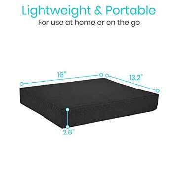 Vive Balance Pad - Foam Board Yoga Mat Block for Physical Therapy, Stability, Workout, Knee and Ankle Exercise - Equipment for Strength Training, Rehab - Large Floor Pad for Adults, Kids