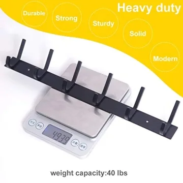 Stylish WEBI Coat Rack Wall Mounted with 6 Heavy Duty Hooks