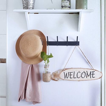 Stylish WEBI Coat Rack Wall Mounted with 6 Heavy Duty Hooks