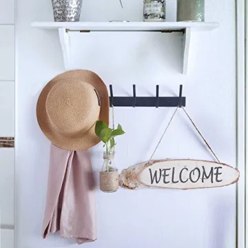 Stylish WEBI Coat Rack Wall Mounted with 6 Heavy Duty Hooks