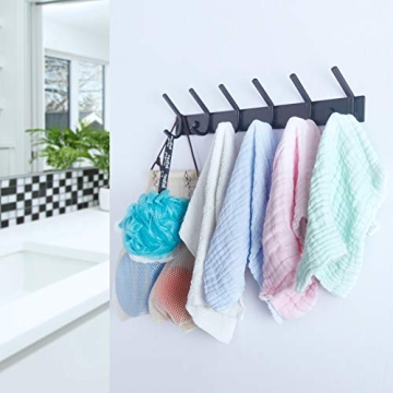 Stylish WEBI Coat Rack Wall Mounted with 6 Heavy Duty Hooks