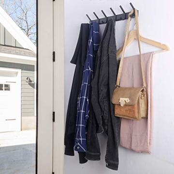 Stylish WEBI Coat Rack Wall Mounted with 6 Heavy Duty Hooks
