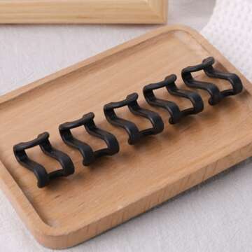 HAKDAY 60PCS Hanger Connector Hooks, Black Clothes Hanger Connector Heavy Duty Space Saving Hooks for Velvet Hangers Wooden Hangers Closet Organizer