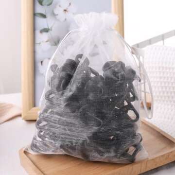 HAKDAY 60PCS Hanger Connector Hooks, Black Clothes Hanger Connector Heavy Duty Space Saving Hooks for Velvet Hangers Wooden Hangers Closet Organizer