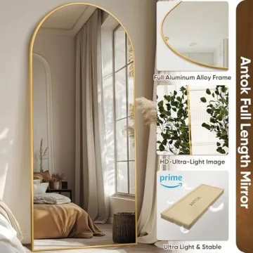 Elegant Antok Full Length Mirror in Gold Frame