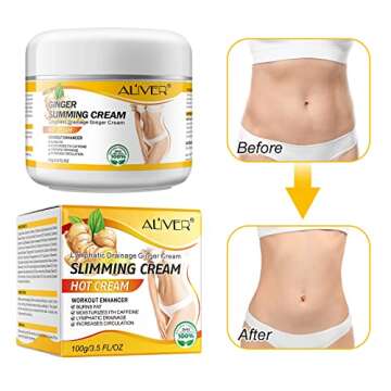 VOGSIG Anti Cellulite Slimming Cream Gel, Hot Cream, Ginger Fat Burning Weight Loss Full Body Fat Burning Cream for Belly, Perfect for Cellulite, Soothing, Relaxing, Tightening & Slimming