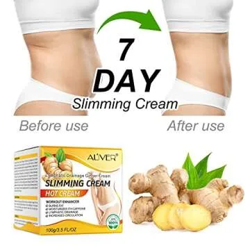 VOGSIG Anti Cellulite Slimming Cream Gel, Hot Cream, Ginger Fat Burning Weight Loss Full Body Fat Burning Cream for Belly, Perfect for Cellulite, Soothing, Relaxing, Tightening & Slimming