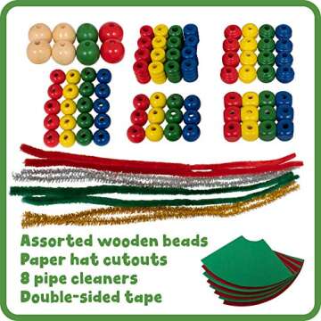 READY 2 LEARN Christmas Crafts - Create Your Own Bead Elves - DIY Ornaments for Kids - Christmas Tre...