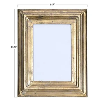 Antiqued Gold Metal Picture Frame for 4" x 6" Photos
