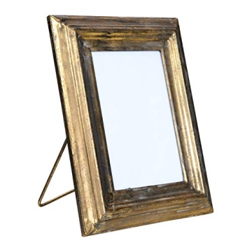 Antiqued Gold Metal Picture Frame for 4" x 6" Photos