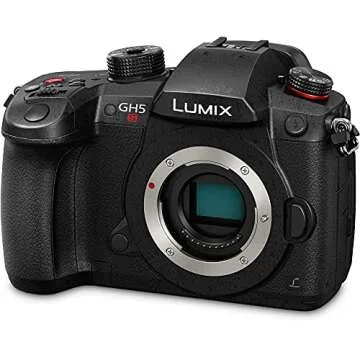 Panasonic Lumix DC-GH5S Mirrorless Digital Camera (DC-GH5S) - Bundle - with LED Video Light + Soft Bag + 12 Inch Flexible Tripod + Cleaning Set