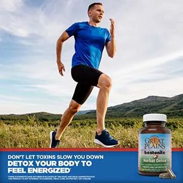 Yerba Prima Great Plains Bentonite Clay Caps Plus Herbal Detox (Pack of 2) - Food Grade - Liver & Colon Cleanse Supplement Capsules