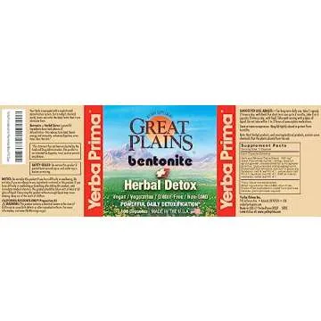 Yerba Prima Great Plains Bentonite Clay Caps Plus Herbal Detox (Pack of 2) - Food Grade - Liver & Colon Cleanse Supplement Capsules