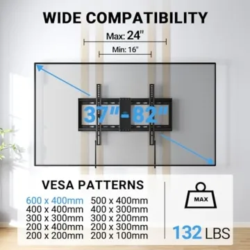 PERLESMITH Fixed TV Wall Mount Bracket - 32-82 Inch