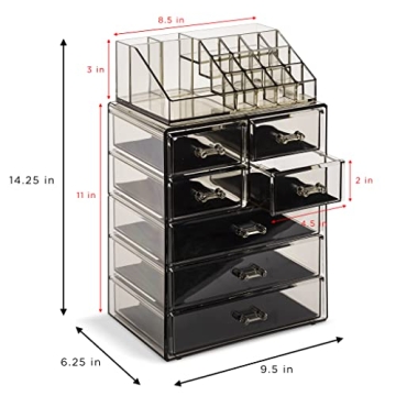 Sorbus Clear Cosmetic Makeup Organizer for Ultimate Beauty Display
