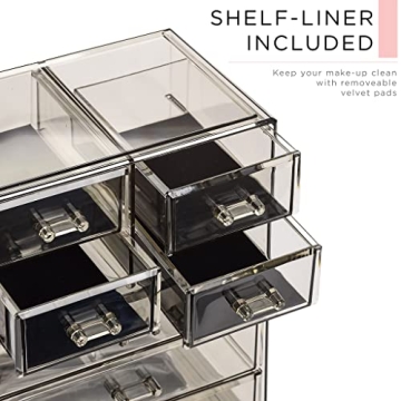 Sorbus Clear Cosmetic Makeup Organizer for Ultimate Beauty Display