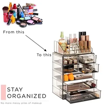 Sorbus Clear Cosmetic Makeup Organizer for Ultimate Beauty Display