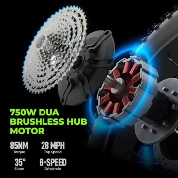 Freebeat Electric Bike 26" Fat Tire 750W Adventure