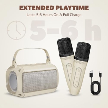 Tomorotec Portable Karaoke Machine with Dual Microphones