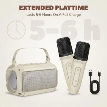 Tomorotec Portable Karaoke Machine with Dual Microphones