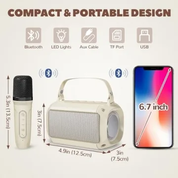 Tomorotec Portable Karaoke Machine with Dual Microphones