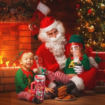 Fun Christmas Straw Covers for Stanley Tumblers - 6PCS