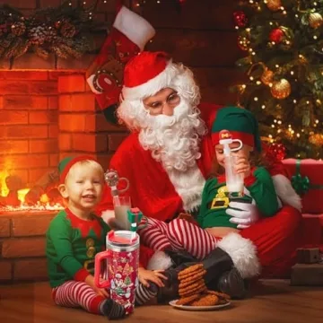 Fun Christmas Straw Covers for Stanley Tumblers - 6PCS