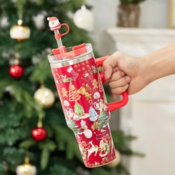 Fun Christmas Straw Covers for Stanley Tumblers - 6PCS