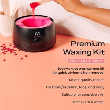 KoluaWax Premium Waxing Kit for Easy At-Home Hair Removal