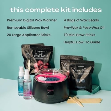 KoluaWax Premium Waxing Kit for Easy At-Home Hair Removal