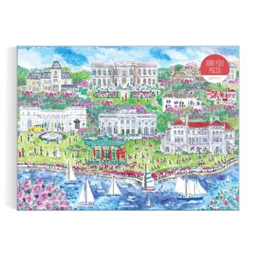 Galison Newport Mansions – 1000 Piece Michael Storrings Jigsaw Puzzle Featuring Beautiful Artwork of Famous Newport Rhode Island Mansions